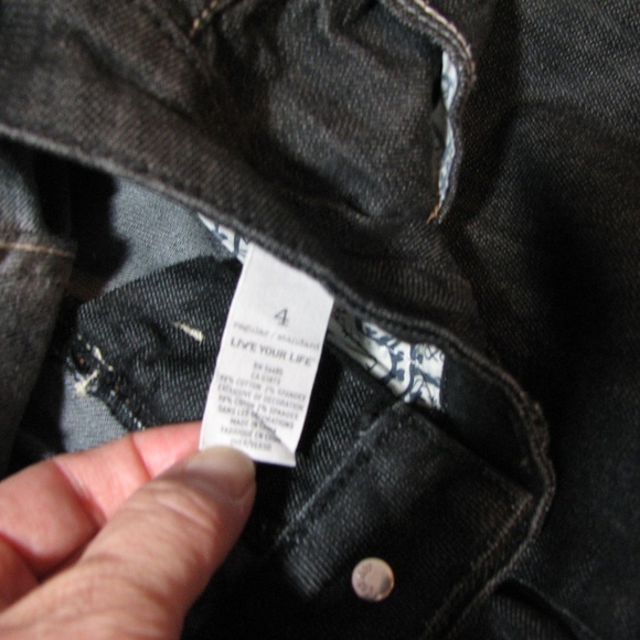 American Eagle black Jeans Size 4 Regular Like New Women - Picture 3 of 4